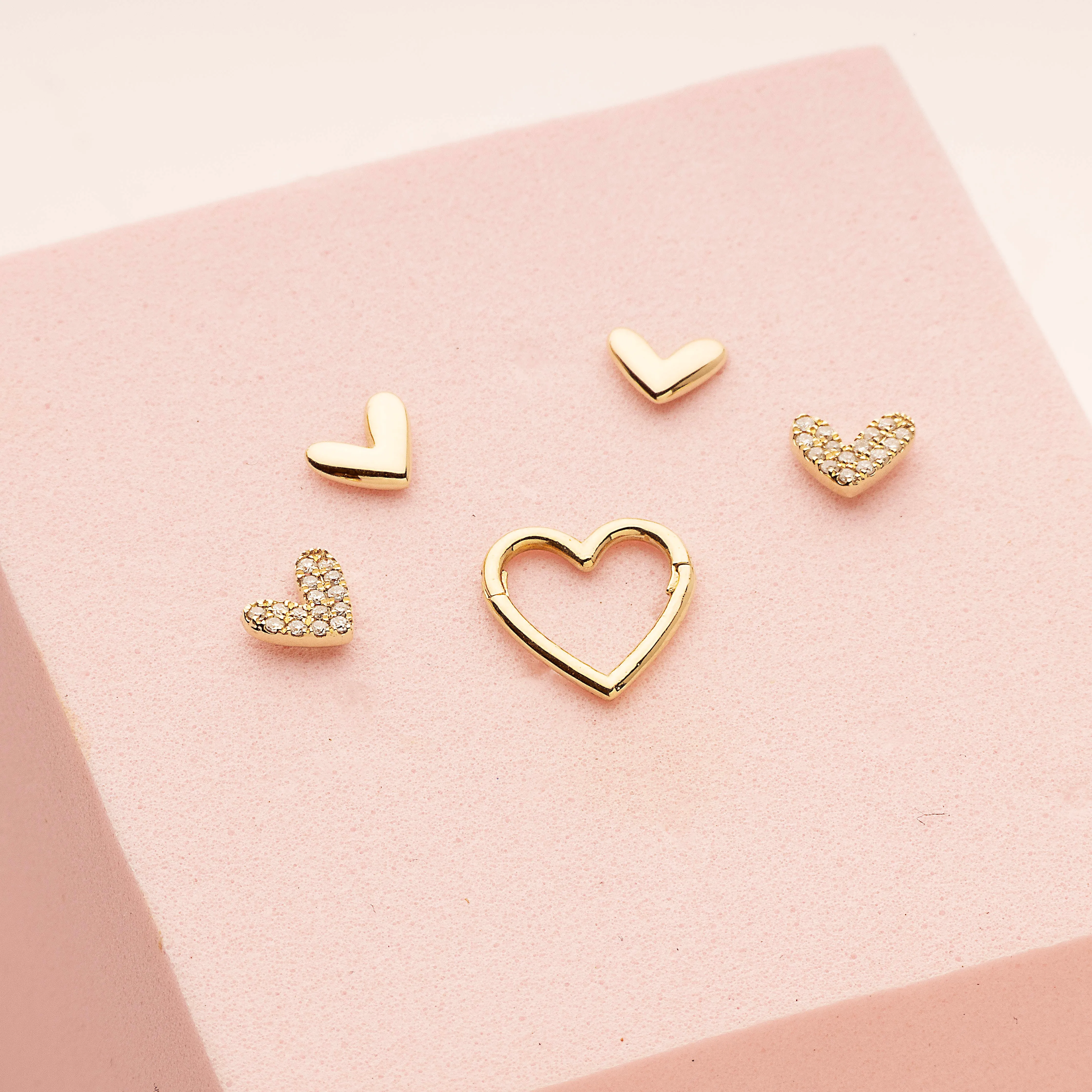 14K Solid Gold AdmireMe Diamond Stud Earrings