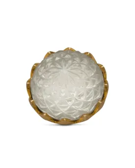 14k Yellow Gold Rock Crystal Waterford Doublet Ring