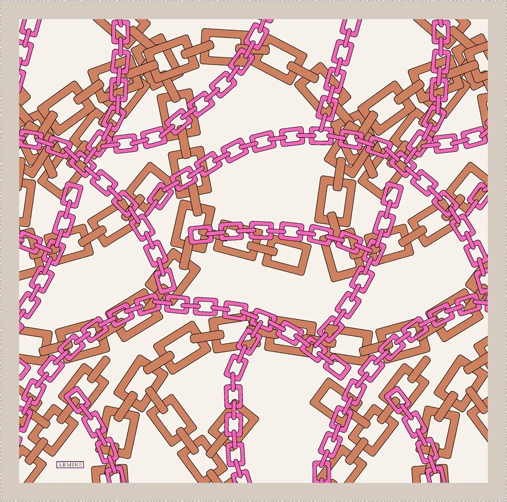 Armine Love Chain Ladies Silk Scarf No 1