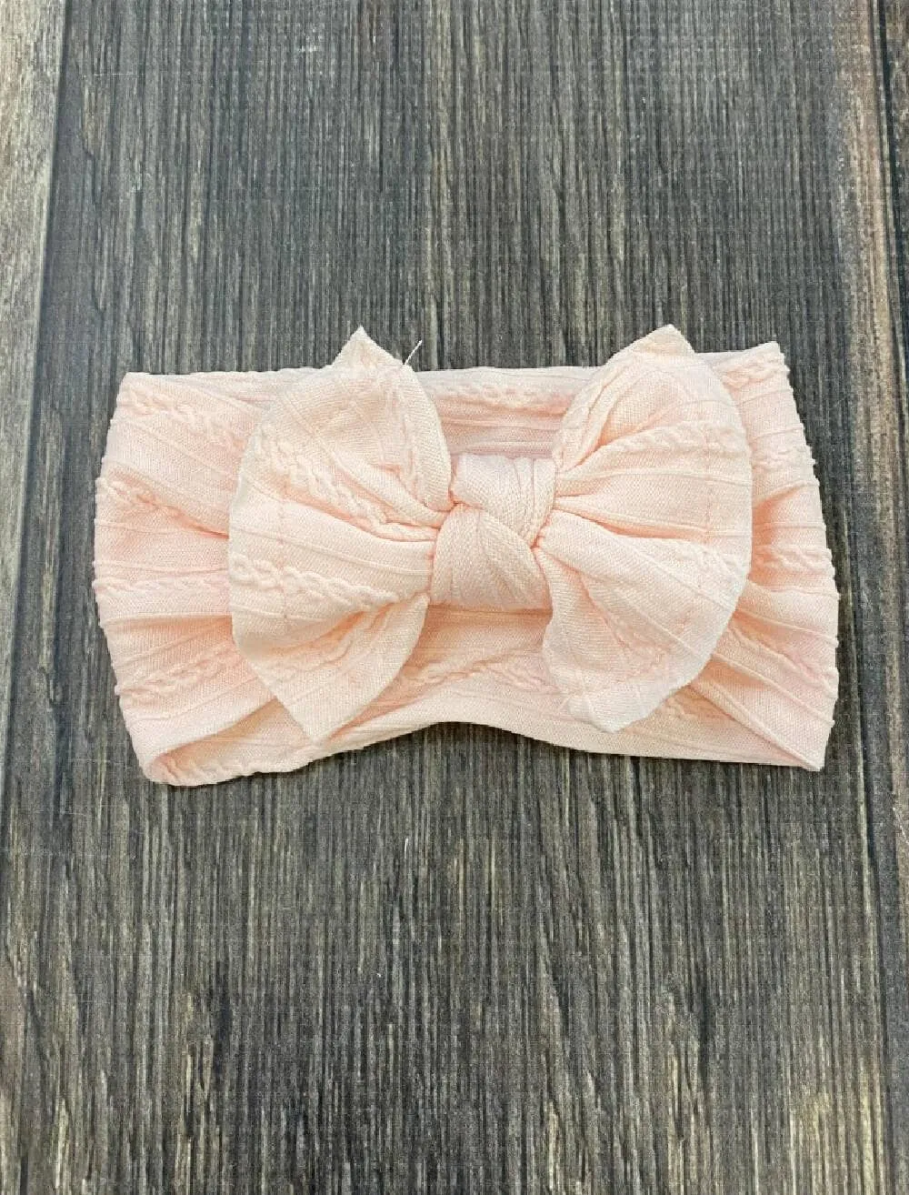 Cable Knit Bow Headband: Mustard