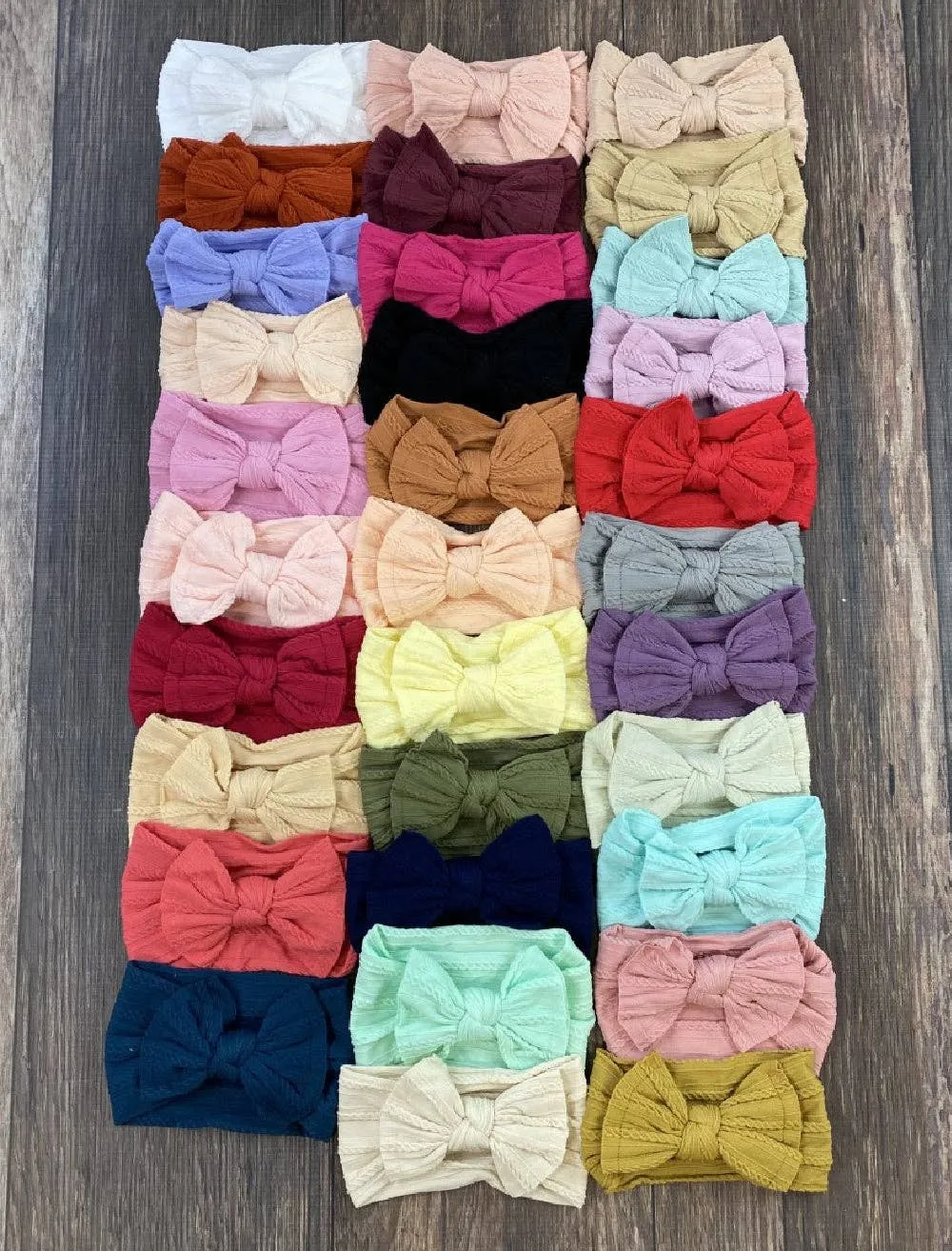 Cable Knit Bow Headband: Mustard