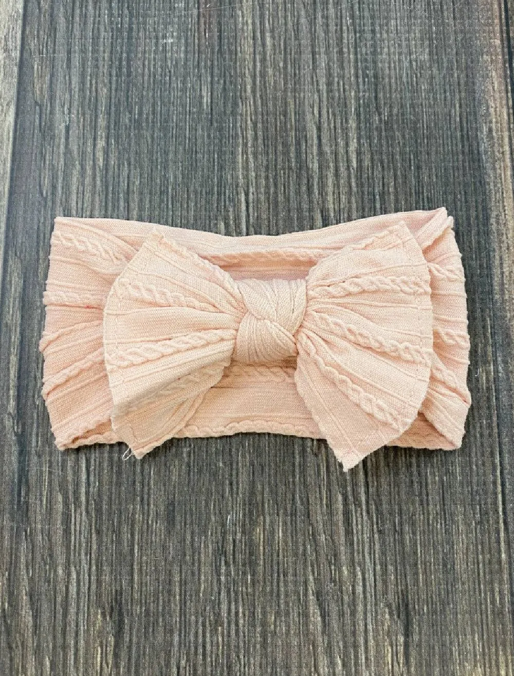 Cable Knit Bow Headband: Mustard