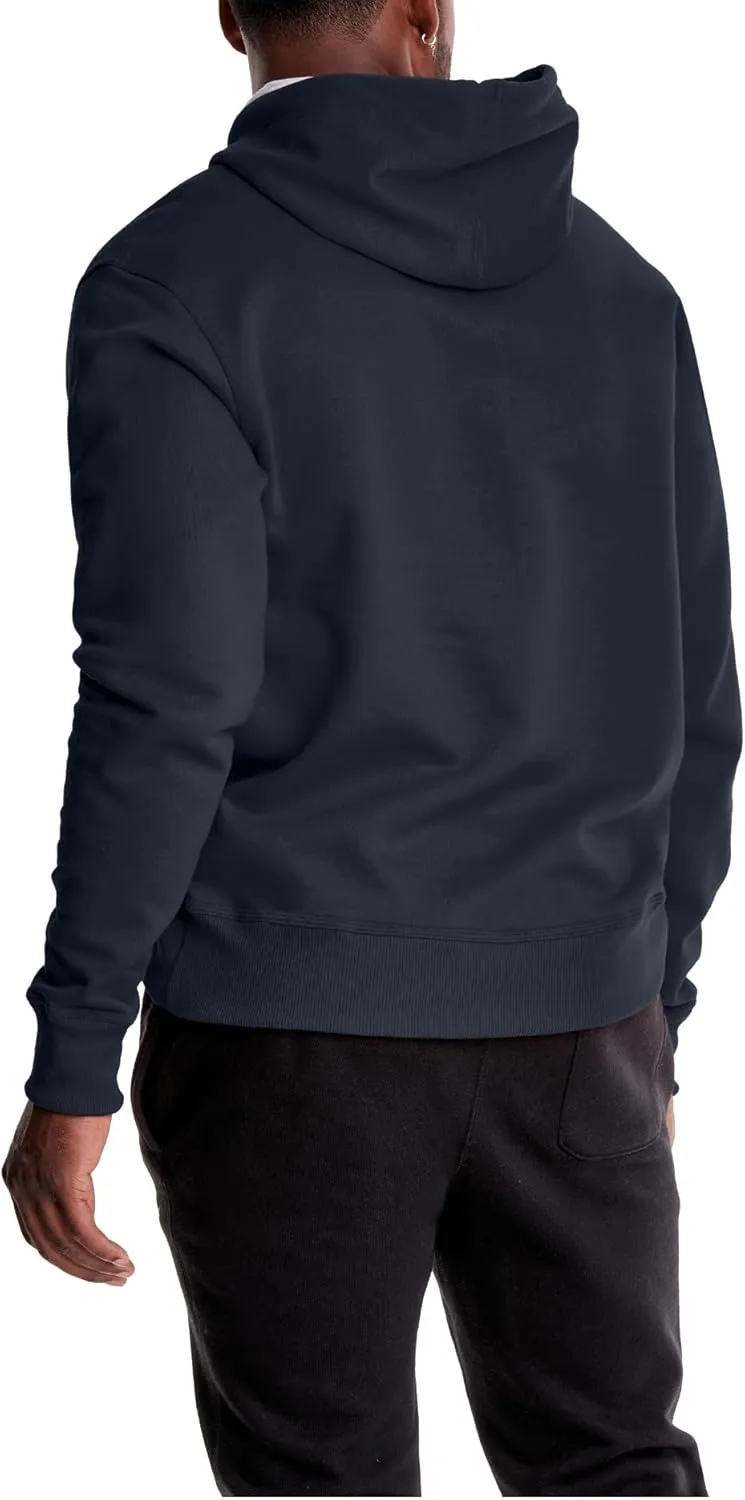 Champion Men's Powerblend Fleece Hoodie, Hooded Sweatshirt For Men, Script (Reg. or Big & Tall)