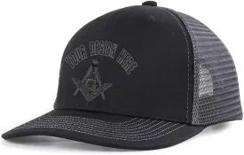 Custom Masonic 112 Trucker Hat Gifts for Men Design Embroidered Your Text Snaps Mesh Baseball Cap for Women Dad Grandpa Gift