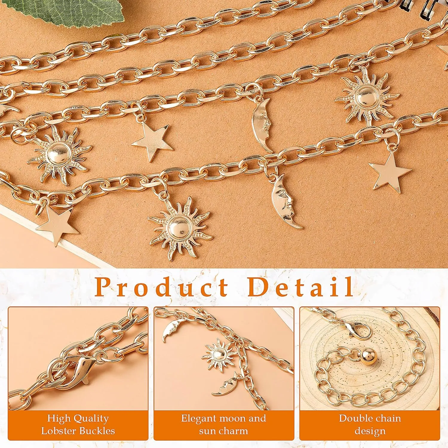 Double Layer Women's Metal Chain Belt, Adjustable Waist Link Belt Skinny Waistband Chain Decor for Dresses Jeans