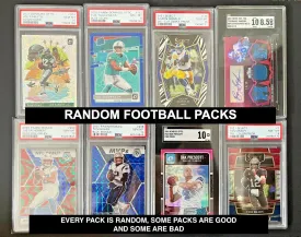 Football Collectible Card Pack - 15 Cards - 5 Rookies - Look for Autos - Mem - 1/1