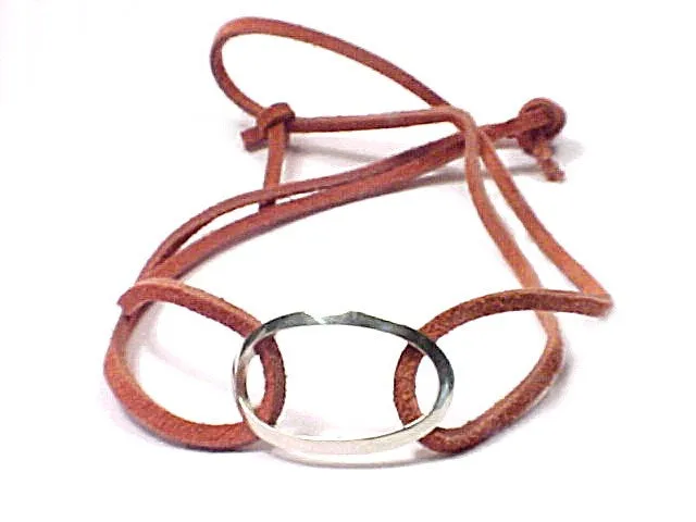'Geometric Choker Leather'