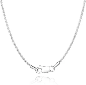 Jewlpire Solid 18K Gold Over 925 Sterling Silver Chain Necklace for Women, 1.35mm Rope Chain Italian Necklace Chain for Women Men Super Shiny & Durable Women's Chain Necklaces 18 20 22 24 Inch