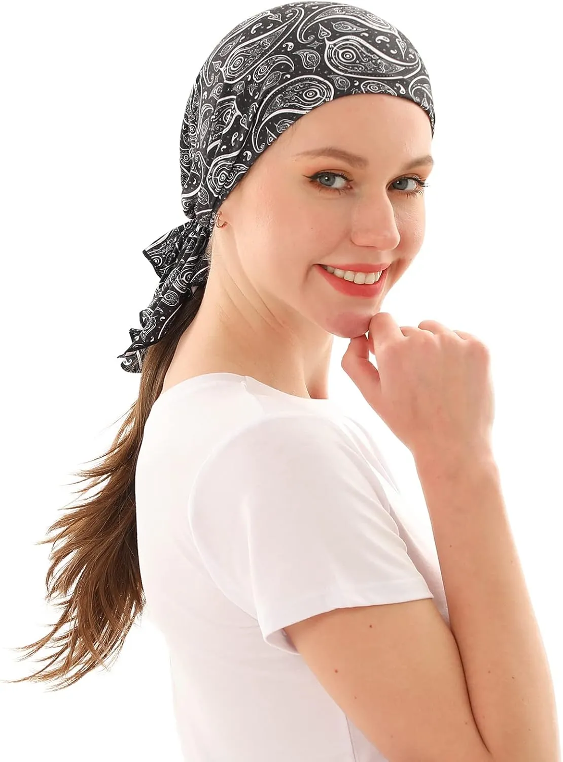 KAKU NANU Women Turban Chemo Beanies Pre Tied Caps Baggy Slouchy Headwear Sleep Scarf