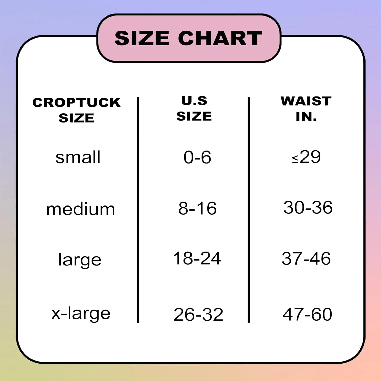 Original Adjustable Crop Tuck Waist Band Tool for Tucking Shirt and Sweater Top Size