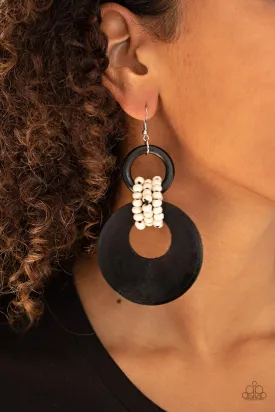 Paparazzi Beach Day Drama Earrings Black