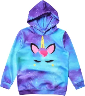 Perfashion Girls' Novelty Hoodies Kids Pullover Sweatershirts 4-13Years