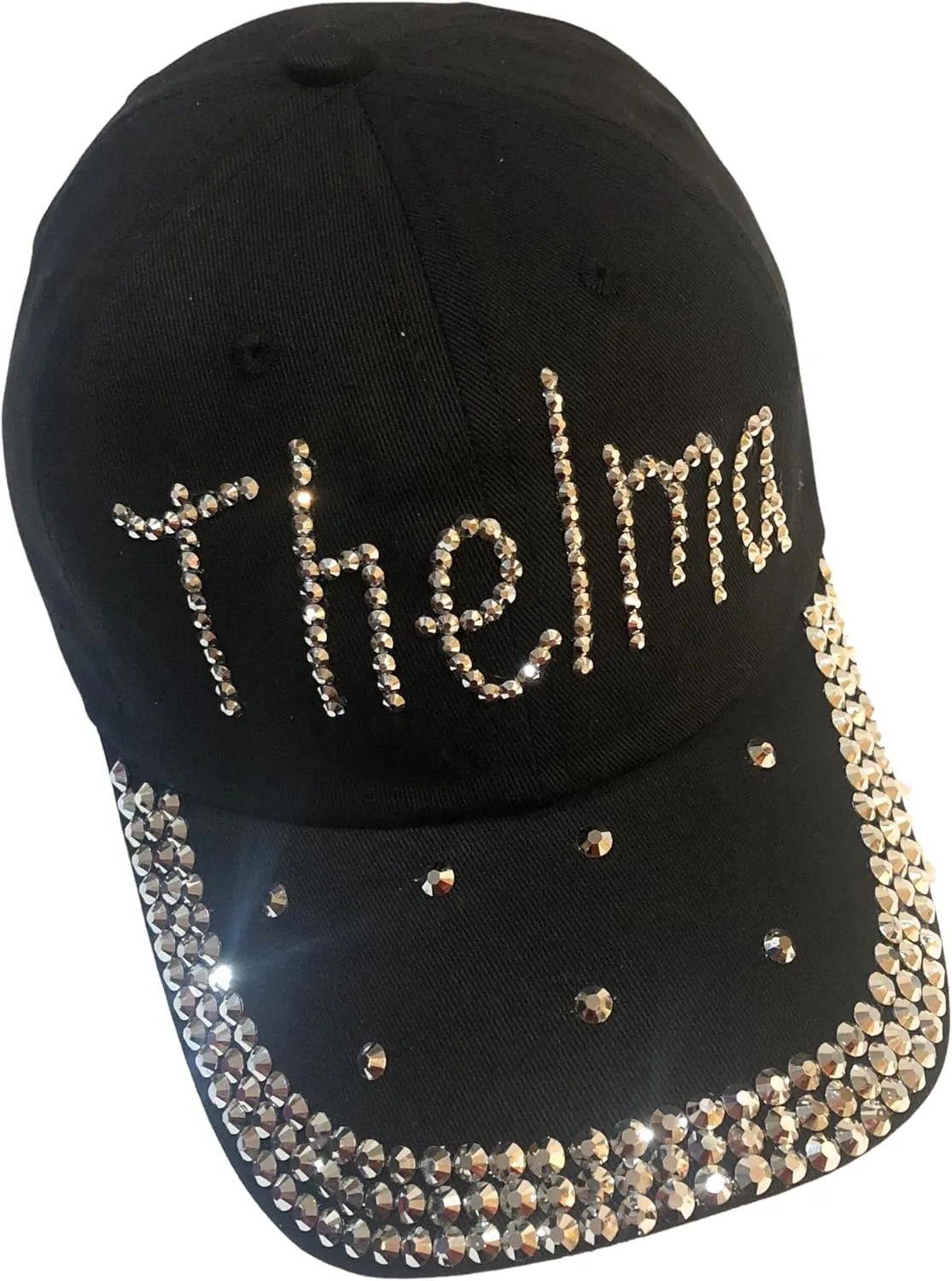 Popfizzy Bedazzled Hat for Women and Girls, Rhinestone Denim and Diamond Hat, Fun Adult Bling Hats, Sparkly Gifts, One Size
