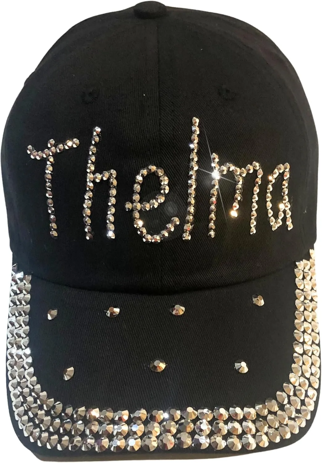 Popfizzy Bedazzled Hat for Women and Girls, Rhinestone Denim and Diamond Hat, Fun Adult Bling Hats, Sparkly Gifts, One Size