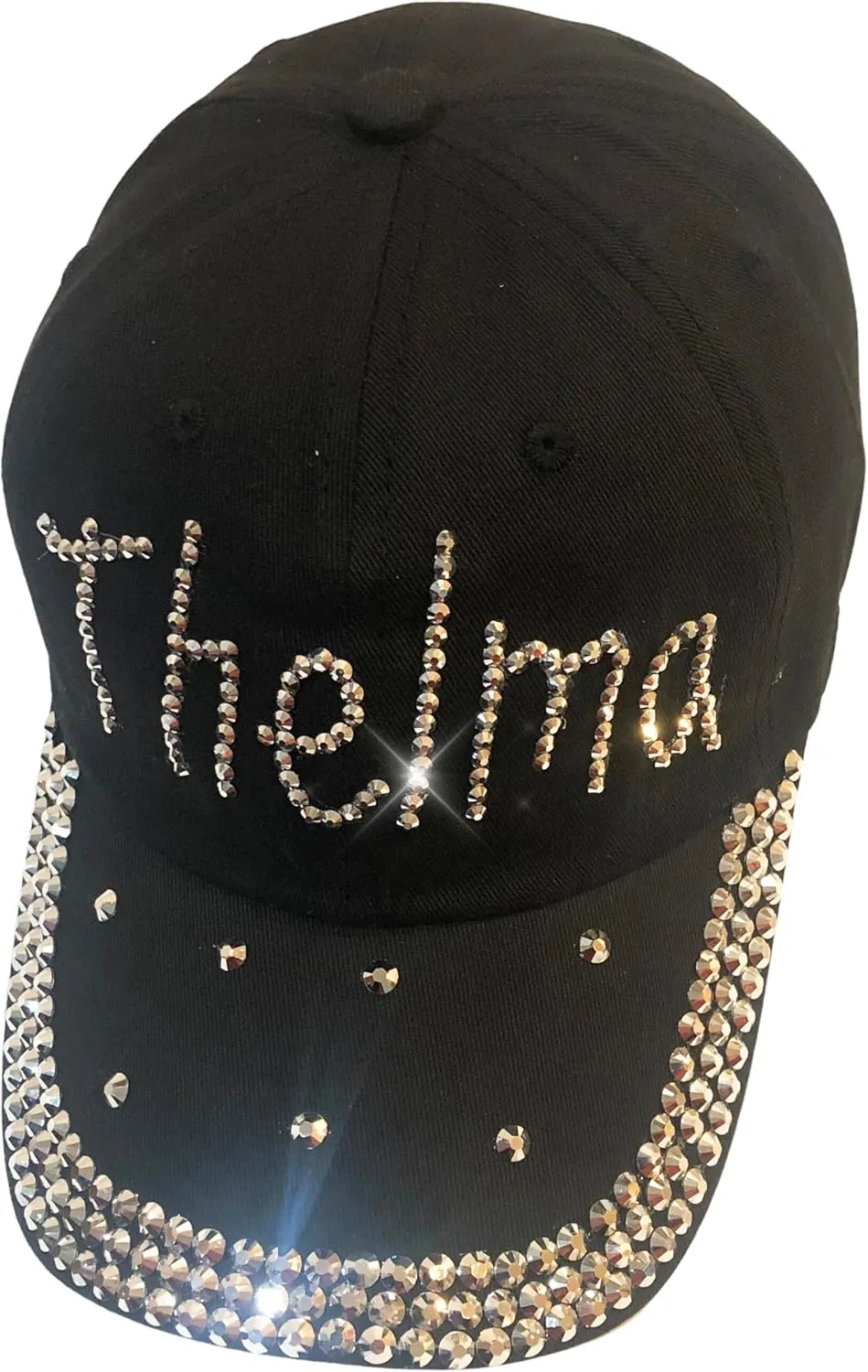 Popfizzy Bedazzled Hat for Women and Girls, Rhinestone Denim and Diamond Hat, Fun Adult Bling Hats, Sparkly Gifts, One Size