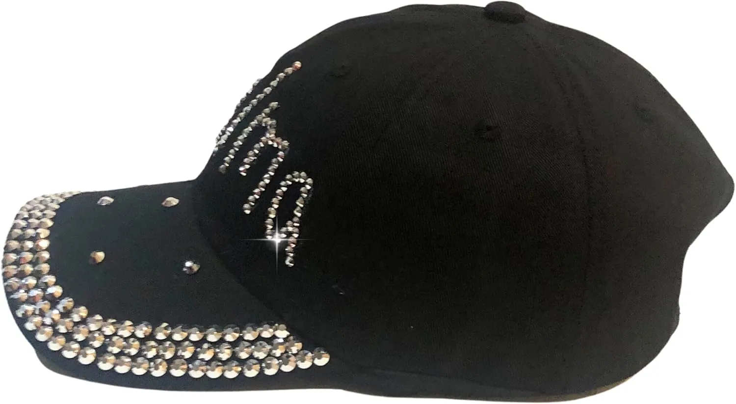 Popfizzy Bedazzled Hat for Women and Girls, Rhinestone Denim and Diamond Hat, Fun Adult Bling Hats, Sparkly Gifts, One Size