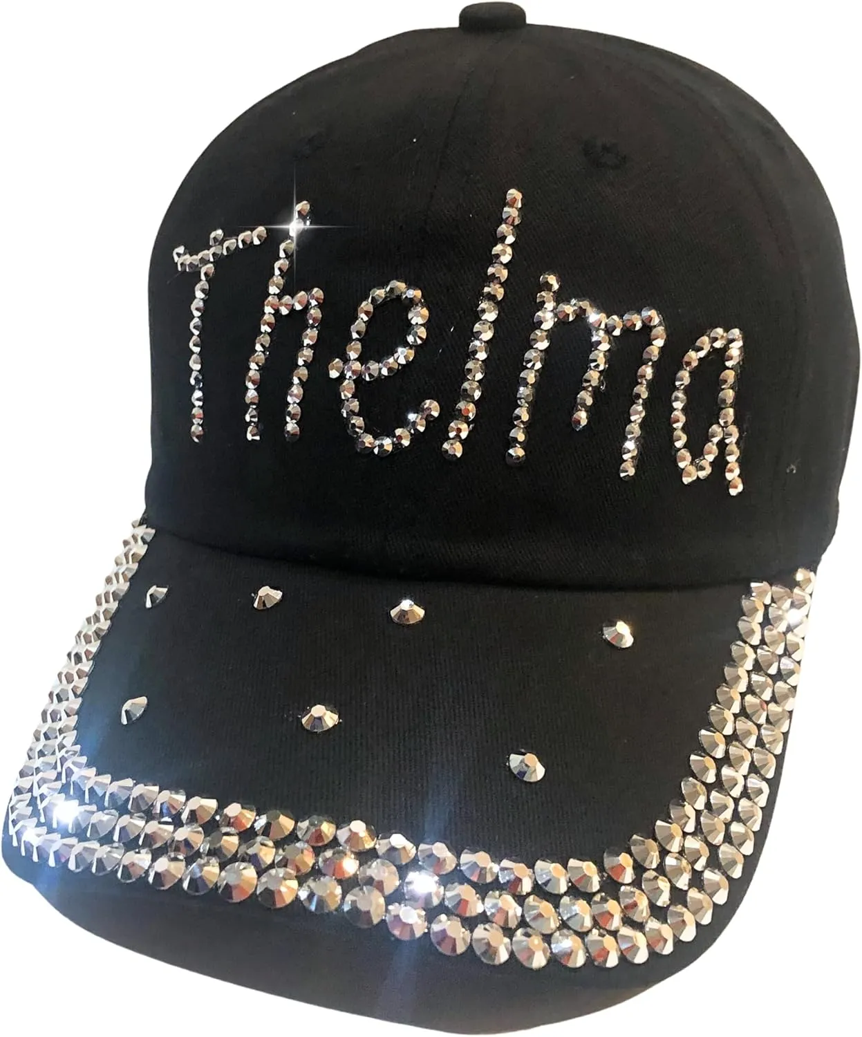 Popfizzy Bedazzled Hat for Women and Girls, Rhinestone Denim and Diamond Hat, Fun Adult Bling Hats, Sparkly Gifts, One Size