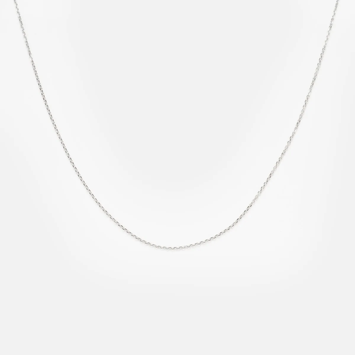 Solid Gold Chain for Charms in White Gold