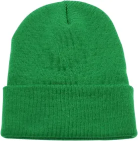 Top Level Beanie Men Women - Unisex Cuffed Plain Skull Knit Hat Cap