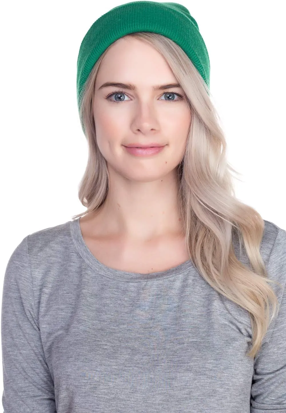 Top Level Beanie Men Women - Unisex Cuffed Plain Skull Knit Hat Cap