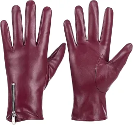Winter Leather Gloves for Women, Touchscreen Texting Warm Driving Gloves